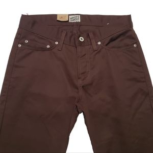 NAKED & FAMOUS Weird Guy Tapered Brown Denim Jeans